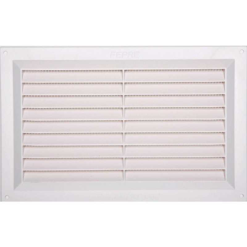 Grille d'aération abs naturel, L.16.5 x l.26 cm  - Sanifer Tamatave