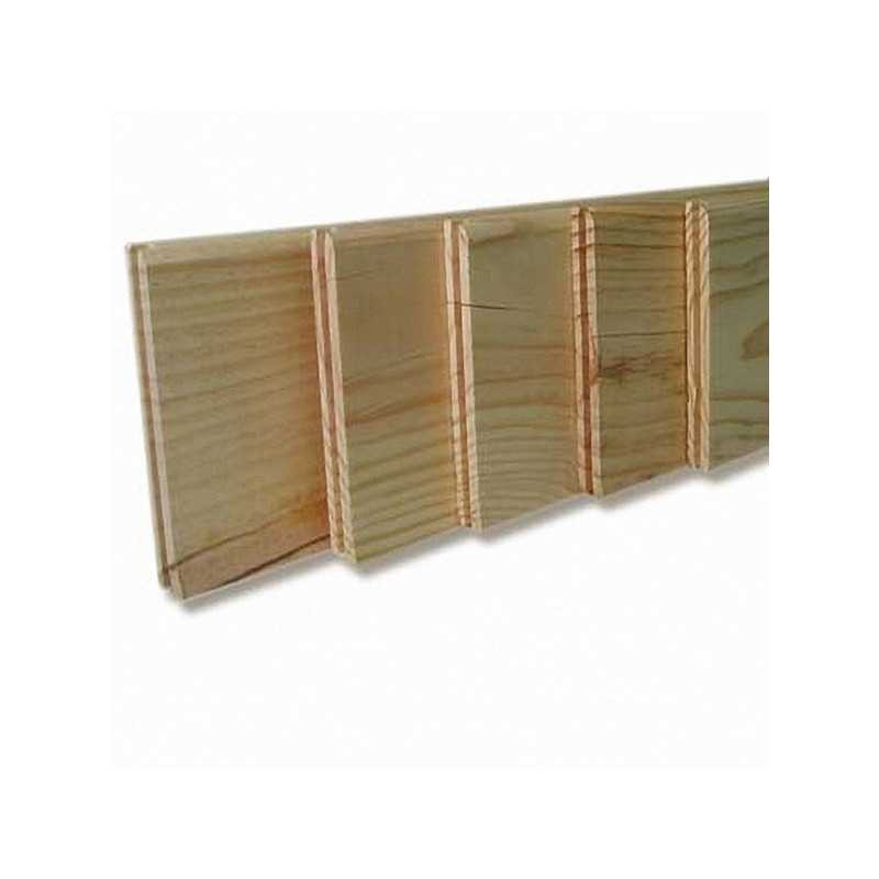 Lot de 5 plinthes en pin rustique 2000x100x10mm  - Sanifer Tamatave