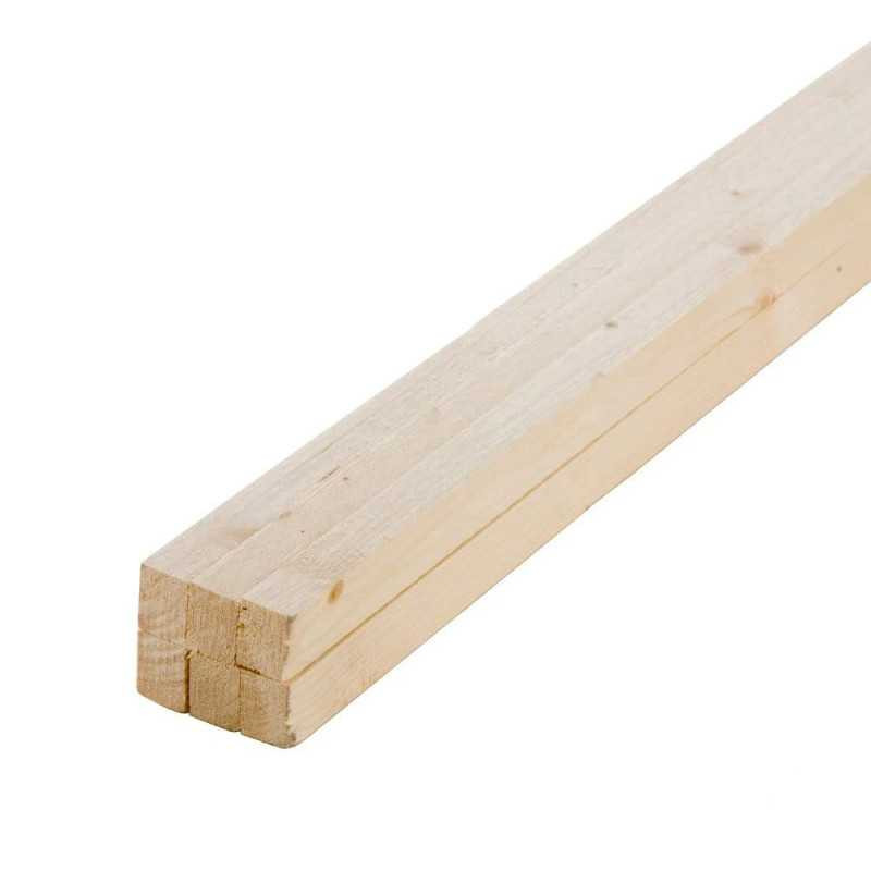  Lot de 6 tasseaux en pin raboté 2000x27mm  - Sanifer Tamatave