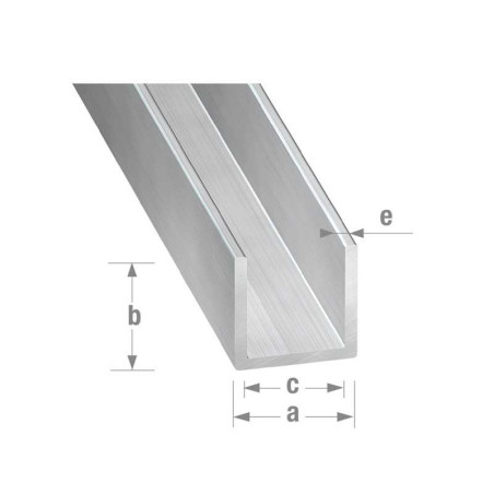 Profilé U alu brut 15x19x15x1,5mm 2m CQFD - Sanifer Tamatave