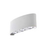 Applique design Aluminium Blanc Led Intégrée Lussiol Squeezy| Sanifer
