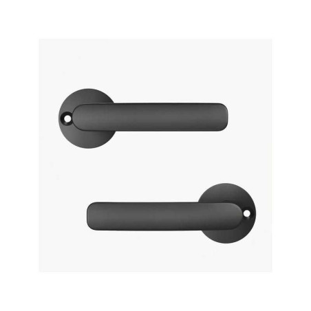Ensemble de porte Lina peint aluminium noir sans trou| Sanifer