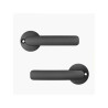 Ensemble de porte Lina peint aluminium noir sans trou| Sanifer