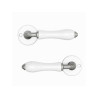 Ensemble de porte sur rosace Maya INSPIRE ncikel stiné porcelaine blanc sans trou| Sanifer