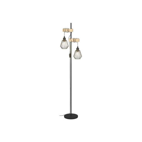 Lampadaire TABODI 2 x E27 H. 166 métal noir/bois INSPIRE| Sanifer
