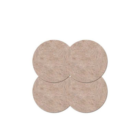 Lot de 4 patins feutre en laine adhésif SCOTCH diam. 50 mm beige| Sanifer