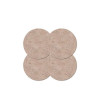 Lot de 4 patins feutre en laine adhésif SCOTCH diam. 50 mm beige| Sanifer