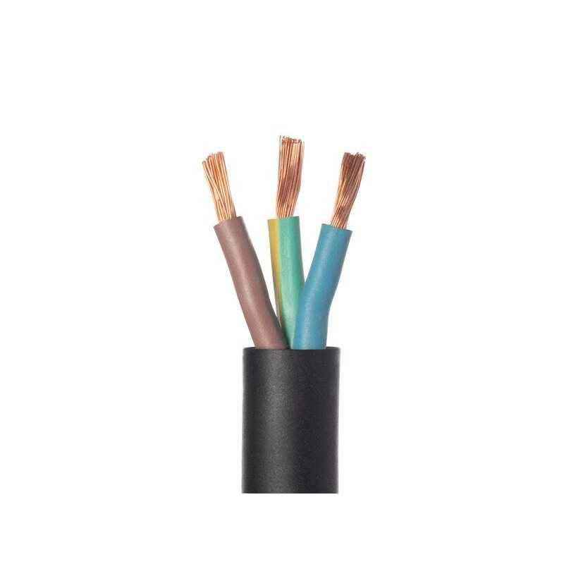 Cable electrique 3G 2.5mm² h07rn-f L.5m noir| Sanifer Tamatave