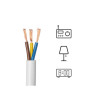 Câble ho3vvf 3g0.75  blanc  10 métres| Sanifer Tamatave