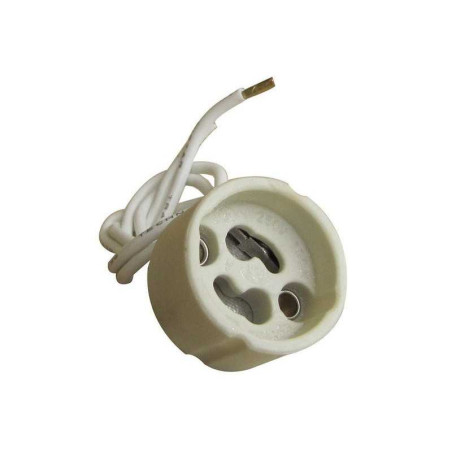 Douille Gu10 / Gz10 en plastique TIBELEC blanc 100 W| Sanifer Tamatave