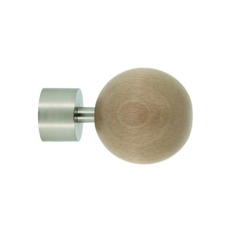 Embout pour barre à rideau SPHERE Diam.28 mm bois chene clair Archi design,| Sanifer Tamatave