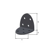Equerre Assemblage Galva 50X50X40Mm| Sanifer Tamatave