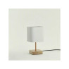 Lampe e14  bois tissu blanc INSPIRE Akora H.23cm| Sanifer Tamatave