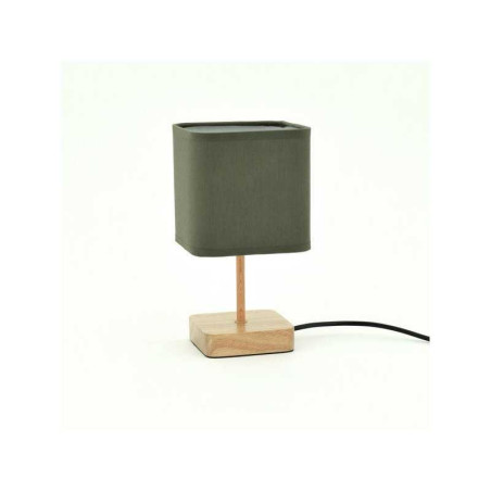 Lampe e14 nature bois vert INSPIRE Akora H.23cm| Sanifer Tamatave