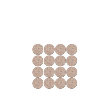 Lot de 16 patins feutre en laine adhésif SCOTCH diam. 17 mm beige| Sanifer Tamatave