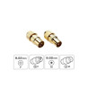 Lot de 2 fiches coaxiale tv 9,52mm mâle/femelle or LEXMAN| Sanifer Tamatave