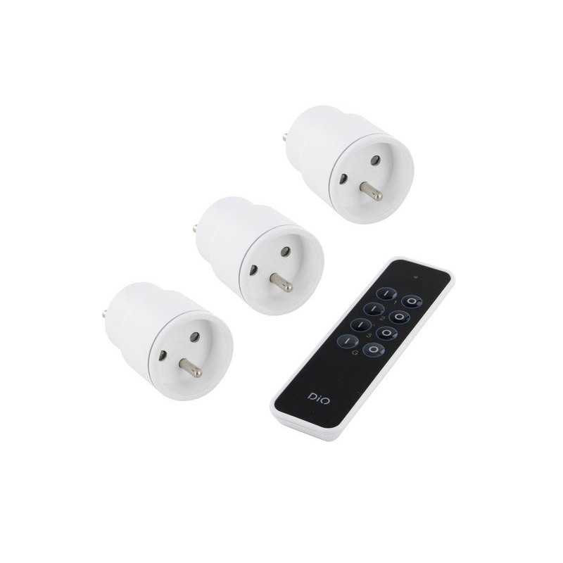 Lot de 3 Prises Télécommandables Connectées Intérieure Di-O 2300 W| Sanifer Tamatave