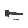 Penture anglaise Axe Comp L600 Noir Acier Mat H.7 X L.640 X P.95 Mm| Sanifer Tamatave