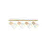 Rampe 4 Spots Nature Métal Blanc/Bois Inspire Venosa| Sanifer Tamatave