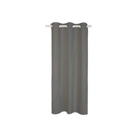 Rideau occultant aspect lin Aleyna gris anthracite l.140 x H.280 cm| Sanifer Tamatave