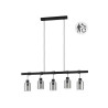 Suspension PARADOXE 5 x E27 verre fumé noir INSPIRE| Sanifer Tamatave
