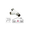 Tete dérivation coaxial 9,52mm 2 mâle/1 femelle LEXMAN| Sanifer Tamatave