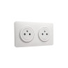 Bloc 2 prises affleurante, complet Lumia, LEXMAN, blanc|Sanifer Tamatave