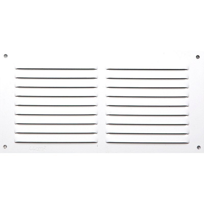 Grille d'aération aluminium laqué, L.10 x l.20 cm|Sanifer Tamatave