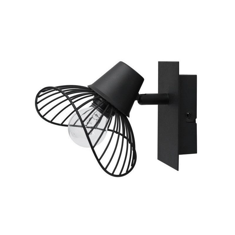 Spot patére industriel métal noir E14 max 40 W, SEYNAVE KASTELI|Sanifer Tamatave