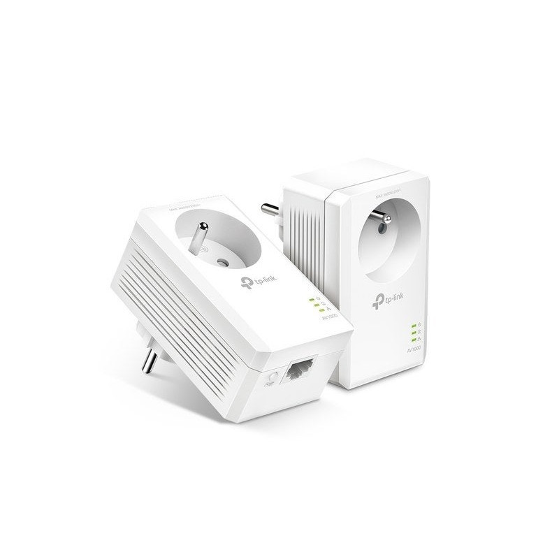 Kit 2 prises CPL AV1000 2ports ethernet et prise gigogne TL-PA7017P TP-LINK| Sanifer Tamatave