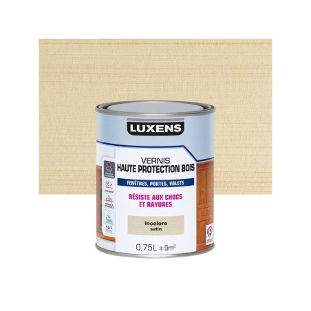 Vernis pour bois extérieur LUXENS incolore satiné 0,75 Litre| Sanifer Tamatave
