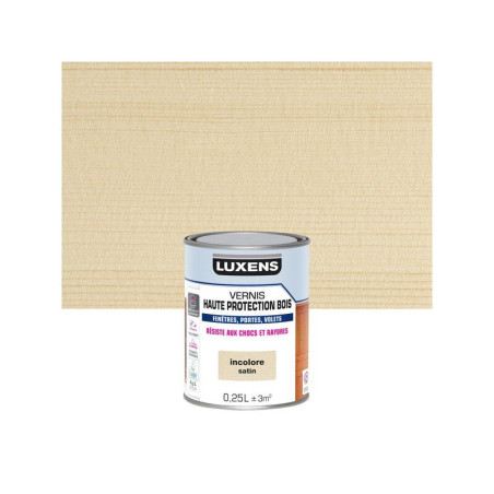 Vernis pour bois extérieur LUXENS incolore satiné 0,25 Litre|Sanifer Tamatave