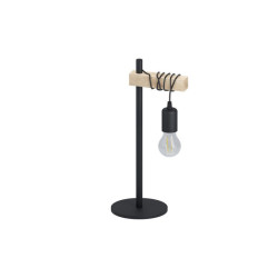 Lampe E27 max 60W industriel métal noir connectée EGLO Townshend|Sanifer Tamatave