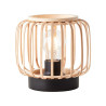 Lampe E27 metal noir bambou PECAN INSPIRE|Sanifer Tamatave