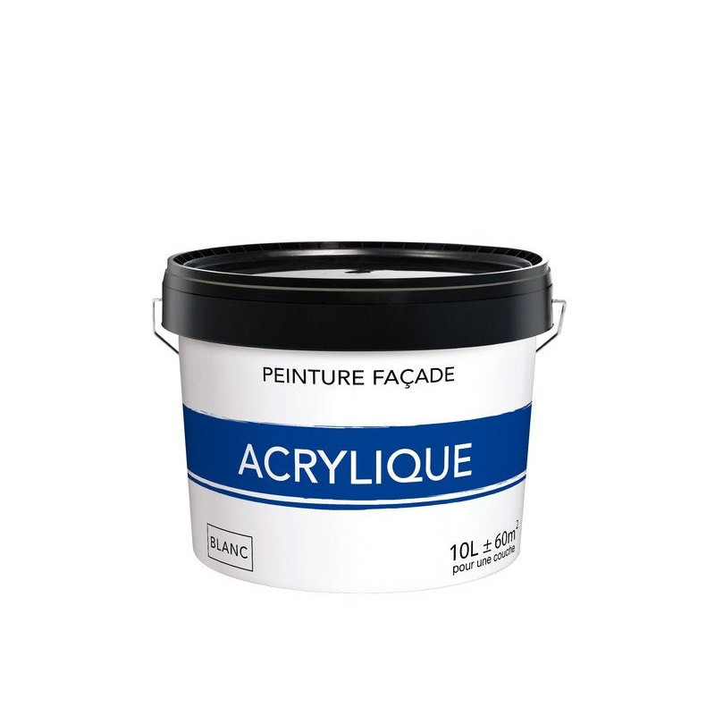 Peinture acrylique extérieure pour façade 10 L blanc mat|Sanifer Tamatave