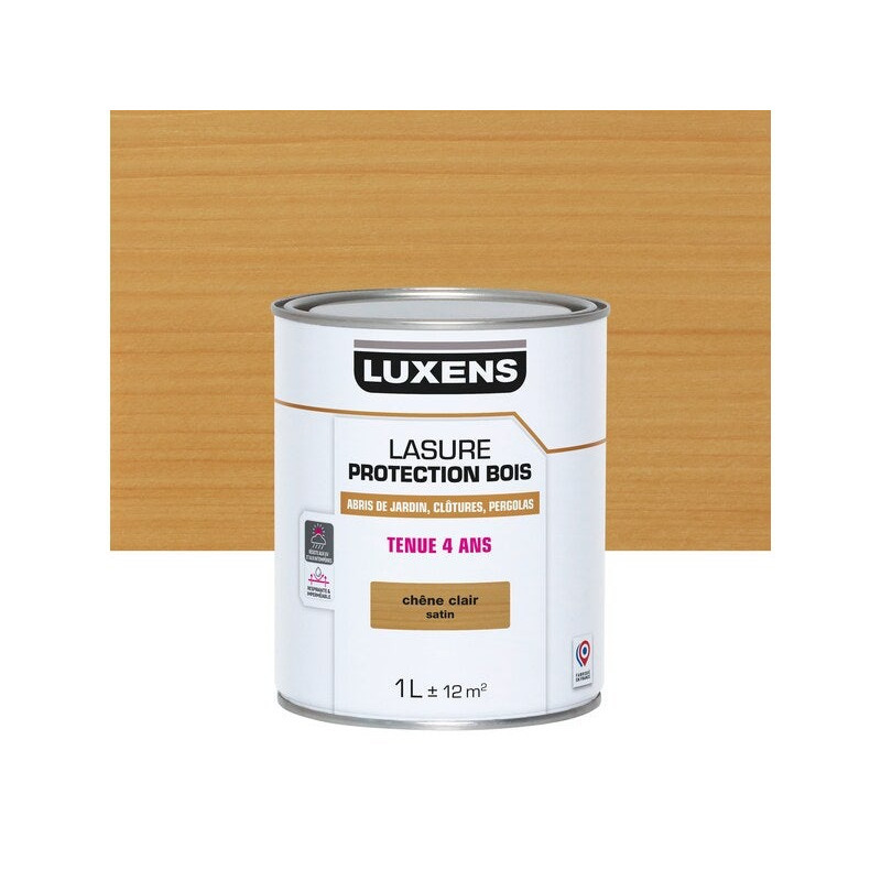 Lasure LUXENS 4 ans chêne clair satiné 1 Litre|Sanifer Tamatave