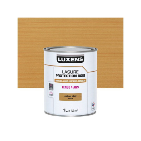 Lasure LUXENS 4 ans chêne clair satiné 1 Litre|Sanifer Tamatave