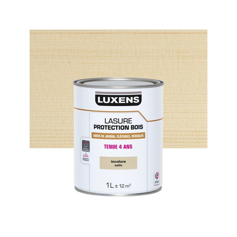 Lasure LUXENS 4 ans incolore satiné 1 Litre|Sanifer Tamatave