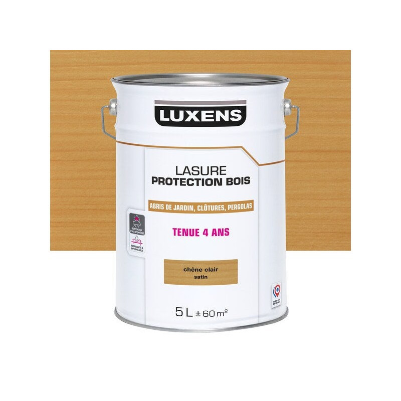 Lasure LUXENS 4 ans chêne clair satiné 5 Litres|Sanifer Tamatave
