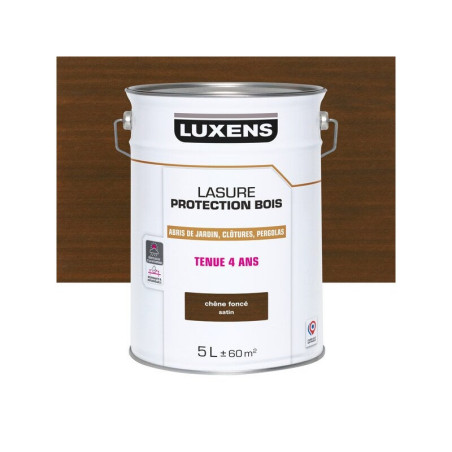 Lasure LUXENS 4 ans chêne foncé satiné 5 Litres|Sanifer Tamatave