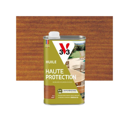 Huile pour bois extérieur V33 Haute protection teck mat 1 l|Sanifer  Tamatave