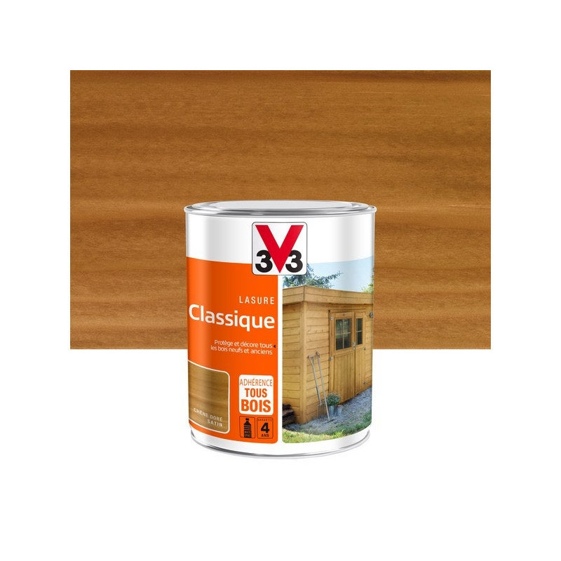 Lasure V33 classique 4 ans chêne doré satiné 1 L|Sanifer  Tamatave