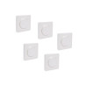 Lot de 5 interrupteurs va-et-vient avec plaque complet LEXMAN Lumia blanc|Sanifer  Tamatave