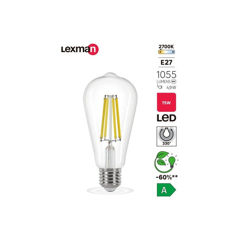 Ampoule led Edison 75W Cl 2700K A|Sanifer Tamatave