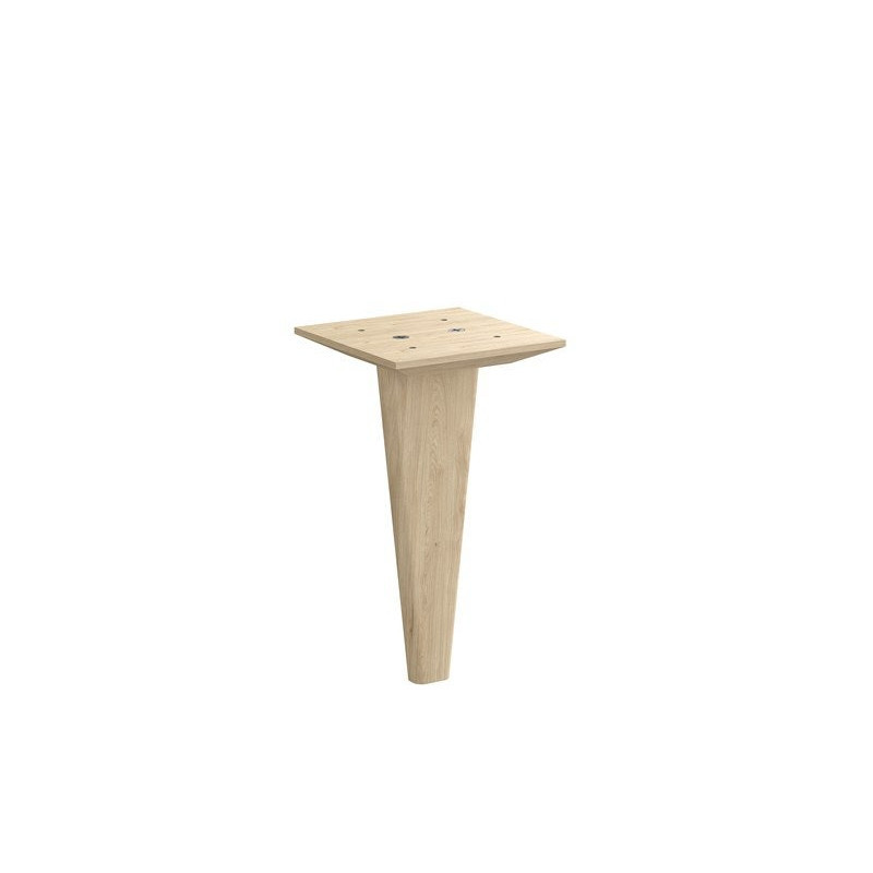  Pied de meuble conique fixes en bois mat blanc - beige - naturel NRs SPACEO - Sanifer Tamatave