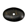 Vasque ZL-8158 matt black marble 580x400x140 mm - Sanifer tamatave