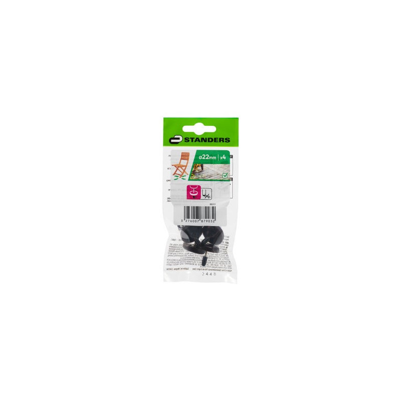 Patin plastique à clouer D22 mm (lot de 4) - Sanifer Tamatave