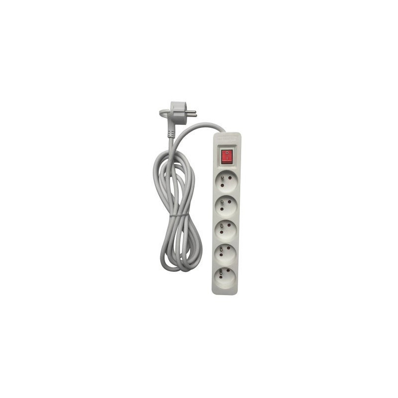  Multiprise filaire 5 prises blanc 1 5m LEXMAN - Sanifer Tamatave