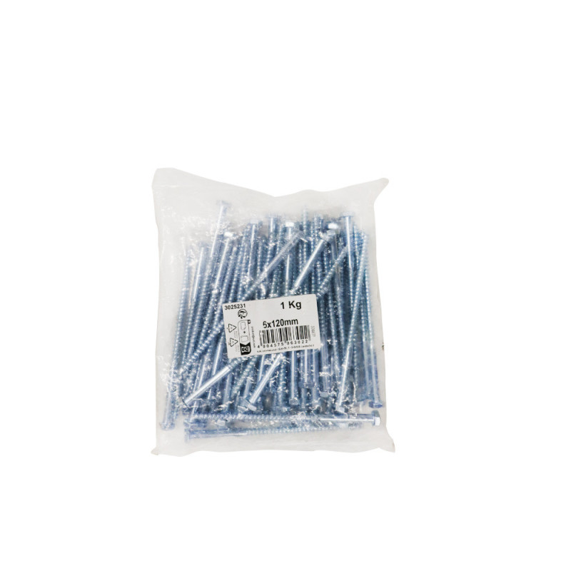 Tirefond tête hexagonale 6x120mm vrac pochon 1kg  - Sanifer Tamatave