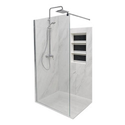  Paroi de douche aluminium d201 100x195cm Sunland SUNLAND - Sanifer Tamatave